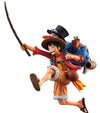 Bandai Banpresto One Piece Mania Three Brothers Collection Monkey D. Luffy Statue